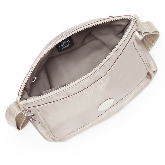 Torba Crossbody Kipling Aisling Metallic Srebrne | PL 2168FD